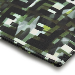 FENDI Zucca pattern camouflage clutch bag second nylon canvas leather green multicolor 7N0105