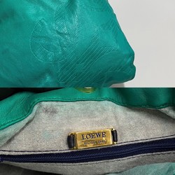 LOEWE Vintage Anagram Logo Drawstring Nappa Leather Genuine Mini Shoulder Bag Crossbody Green 14444