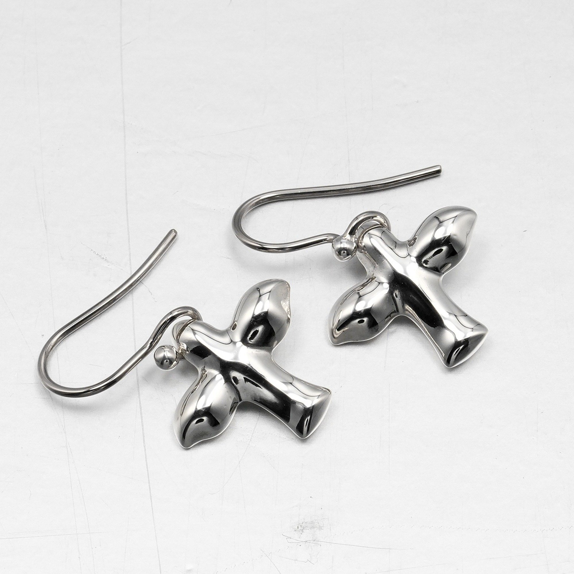 Tiffany TIFFANY&Co. Bird Cross Earrings Silver 925 Approx. 3.04g