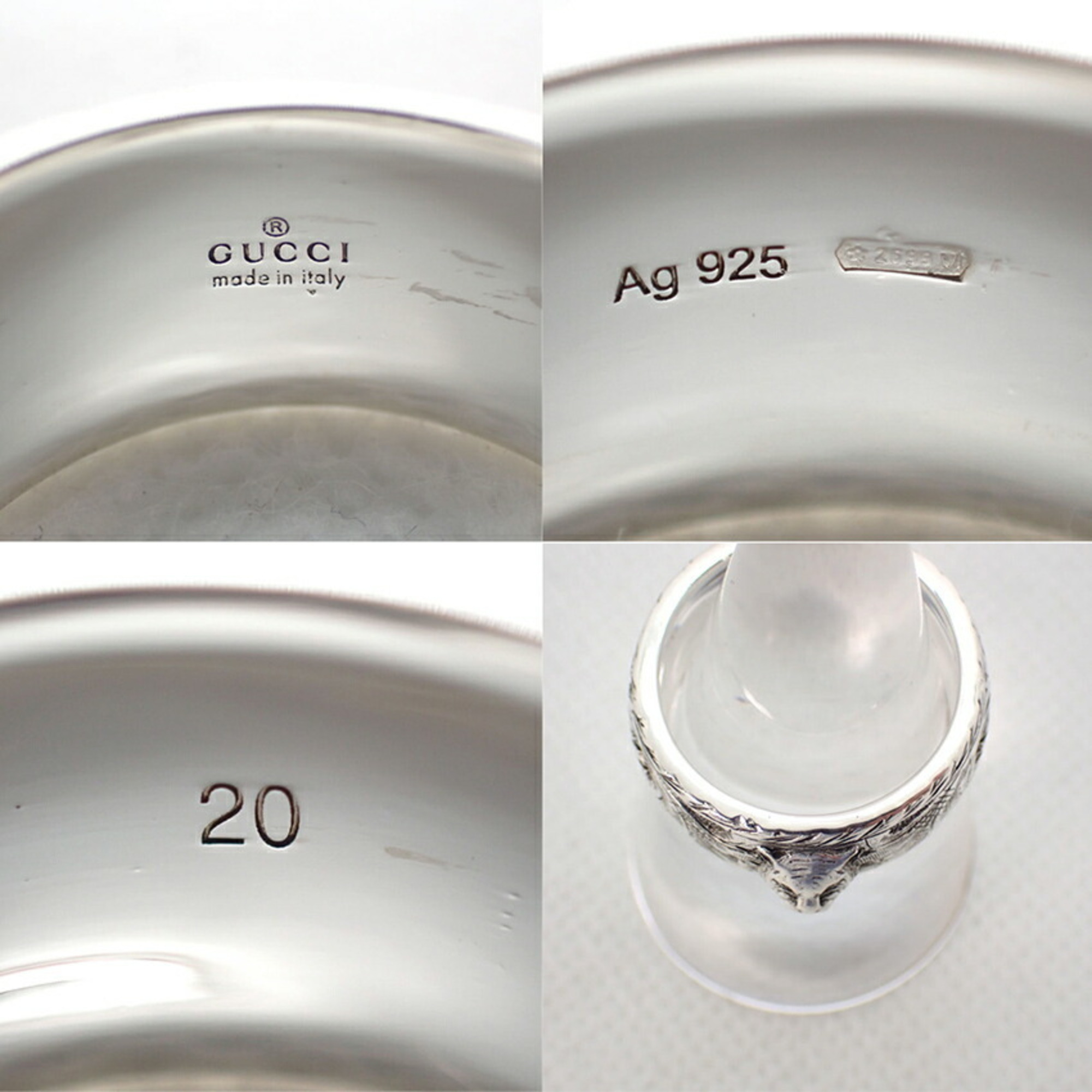 GUCCI Gucci 925 Cat Head Ring No. 20