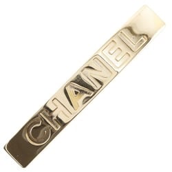 CHANEL logo barrette gold plated French ladies