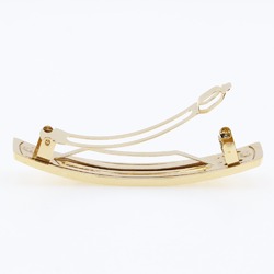 CHANEL logo barrette gold plated French ladies