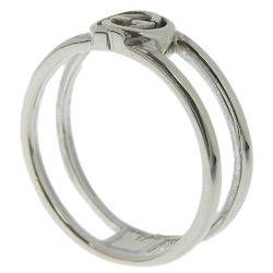 GUCCI Interlocking G No. 16 Ring Slim Open Band Silver 925 Made in Italy Approx. 2.7g Men's