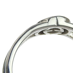 GUCCI Interlocking G No. 16 Ring Slim Open Band Silver 925 Made in Italy Approx. 2.7g Men's