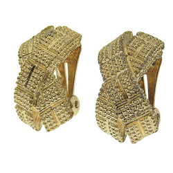 Christian Dior Cross Earrings Gold Women's