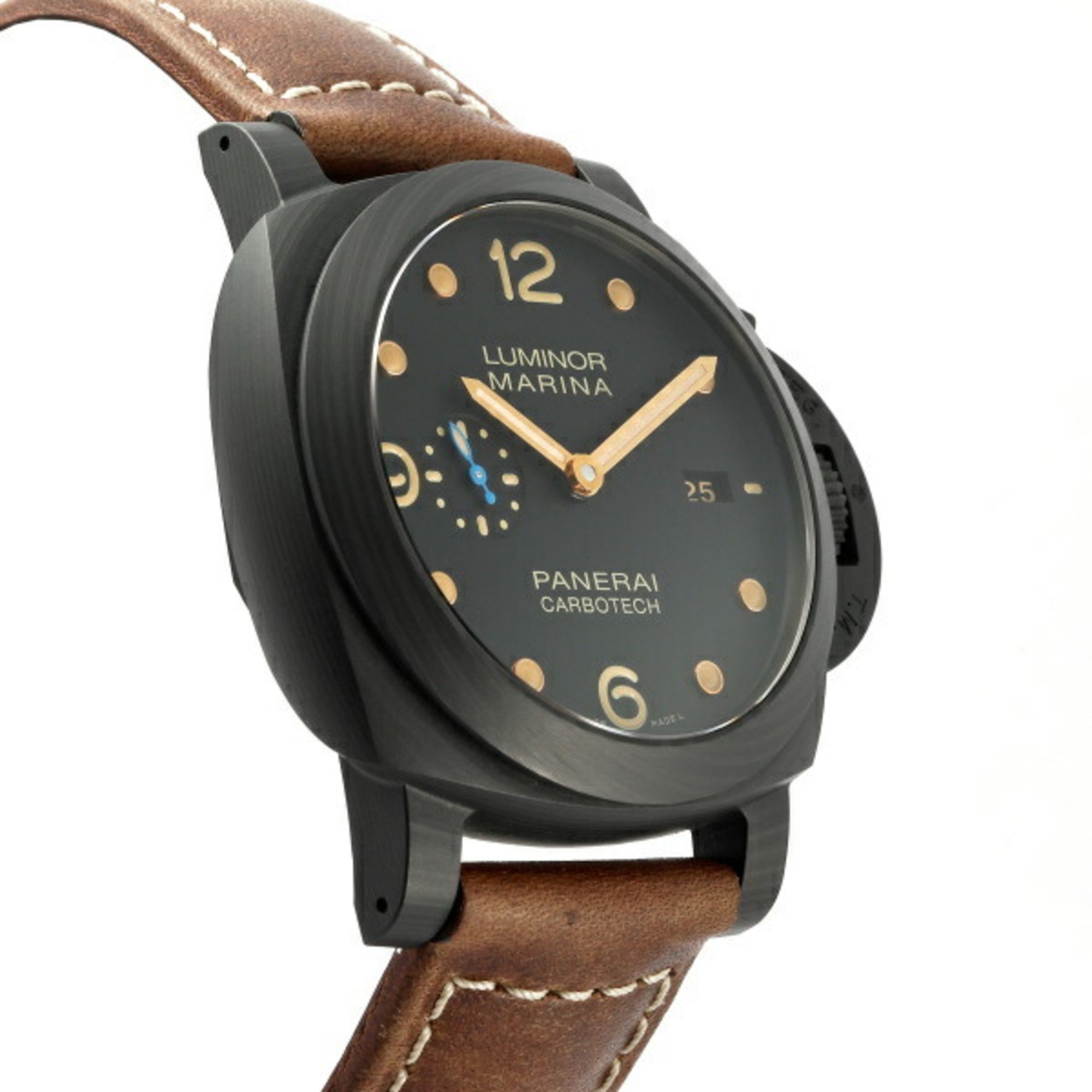 Panerai Luminor 1950 3 Days Carbotech PAM00661 Black Dial Watch Men's