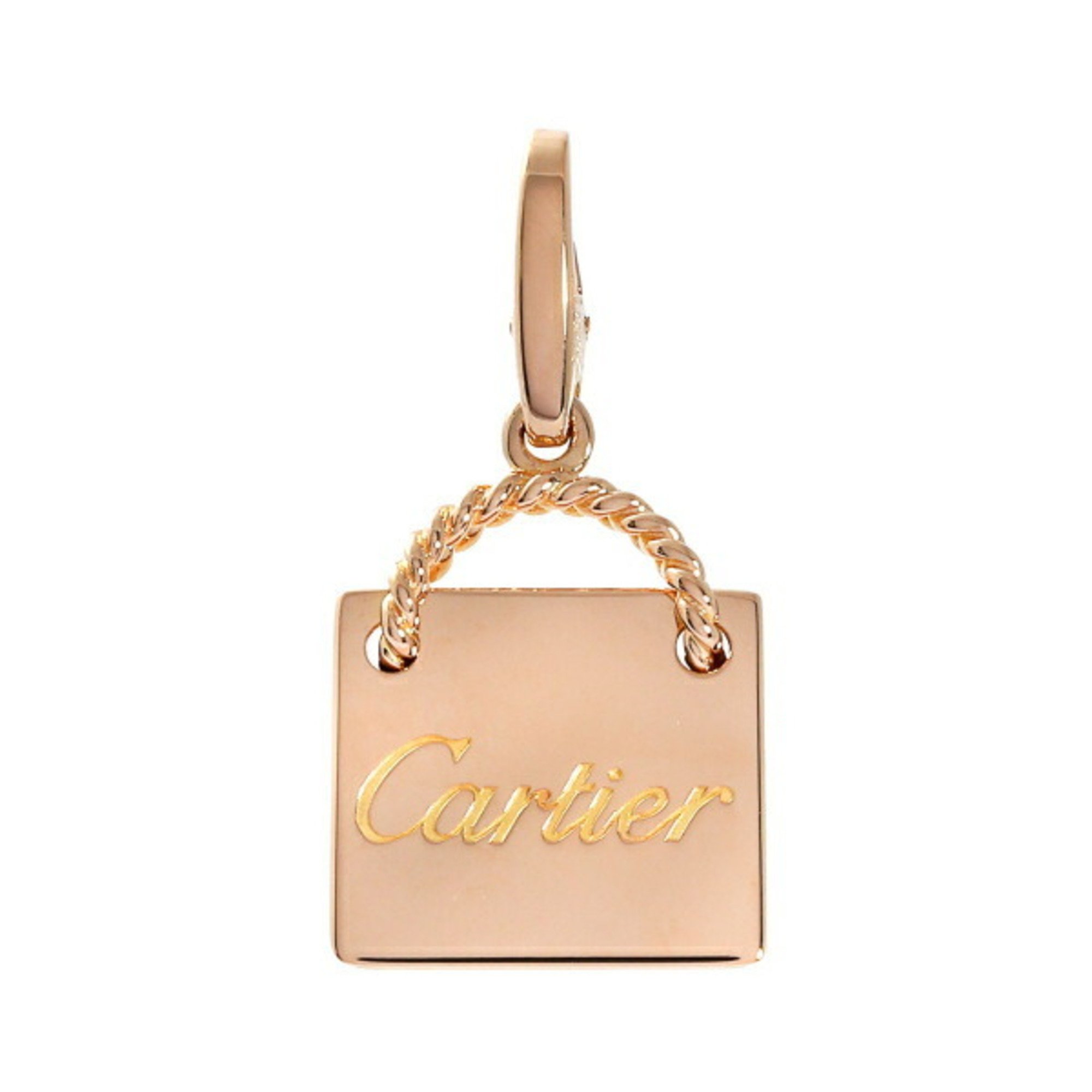 Cartier shopping bag K18PG pink gold charm