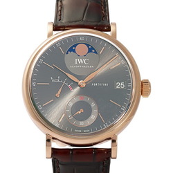 IWC Portofino Hand-Wound Moon Phase IW516403 Gray Dial Watch Men's