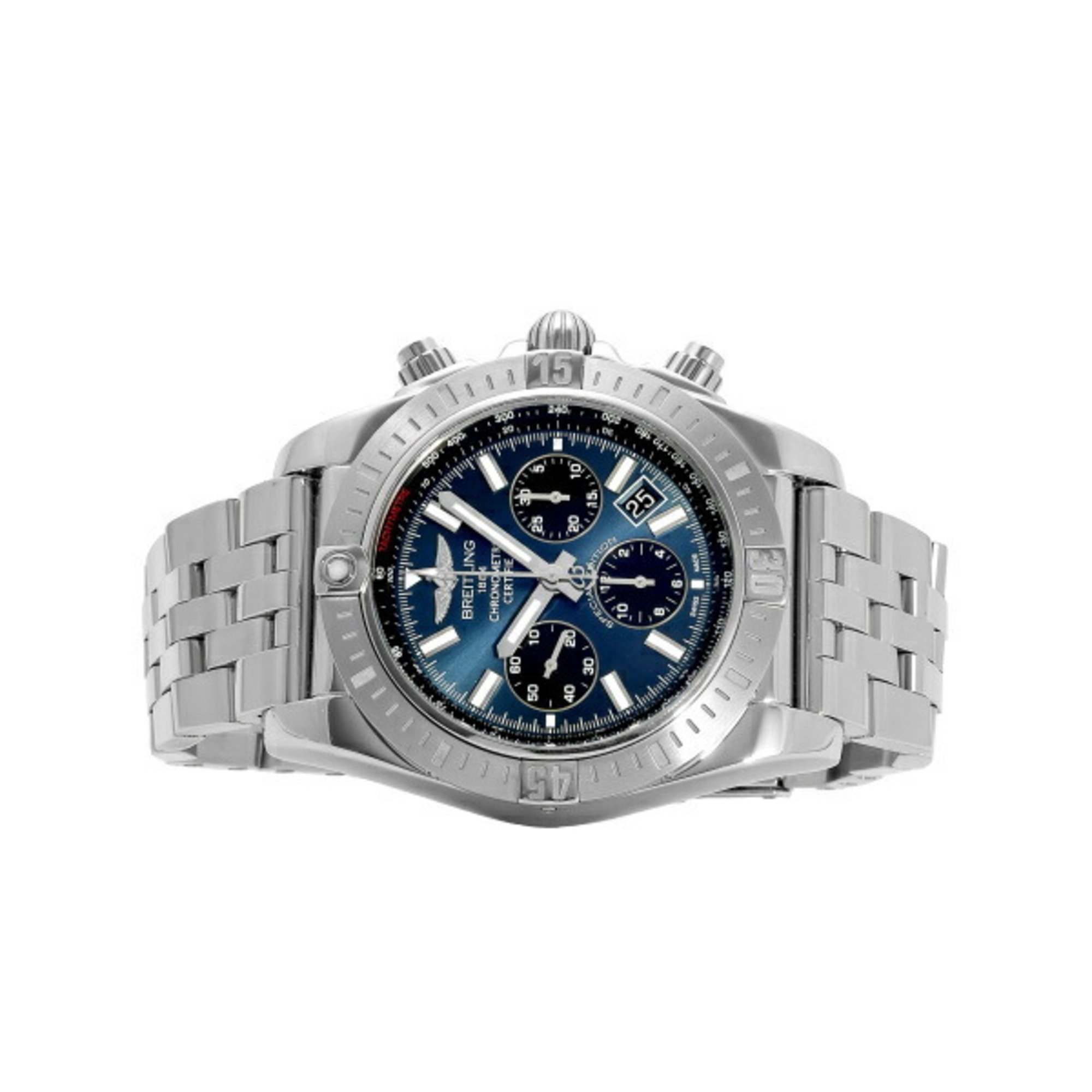 Breitling Chronomat 44 JSP Japan Limited Model to 500 pieces AB011511/C987 Blue/Black Dial Watch Men's