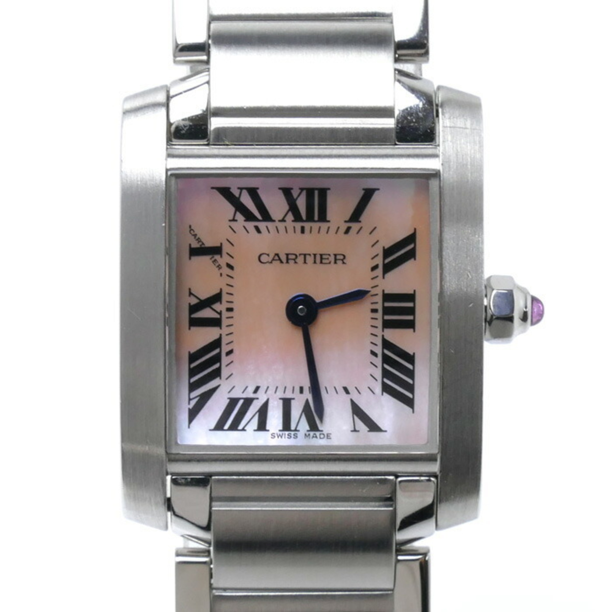 CARTIER Tank Fran aise SM Pink Shell Watch Battery Operated