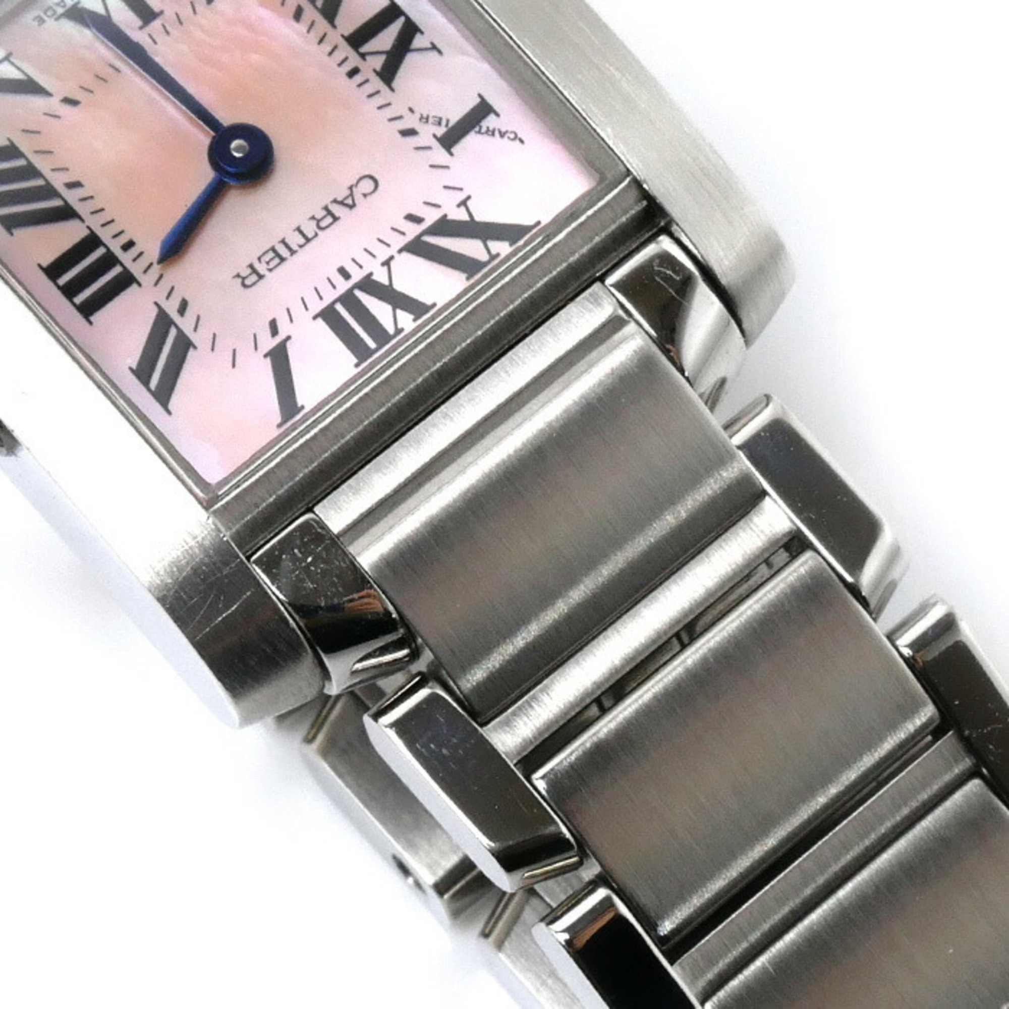 CARTIER Tank Fran aise SM Pink Shell Watch Battery Operated