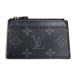 LOUIS VUITTON Compact Coin Card Holder Case Eclipse Gray M82253 IC Chip Men's