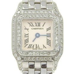 Cartier CARTIER Panthère Ladies Quartz Battery Watch Double Bezel Diamond White Dial WF3210F3
