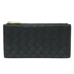 BOTTEGA VENETA Bottega Veneta Maxi Intrecciato Long Wallet Leather Black
