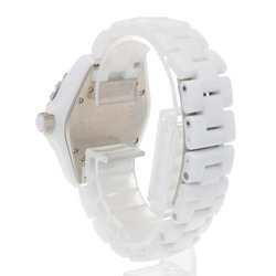 CHANEL J12 Watch White Ceramic Quartz Unisex 12P Diamond