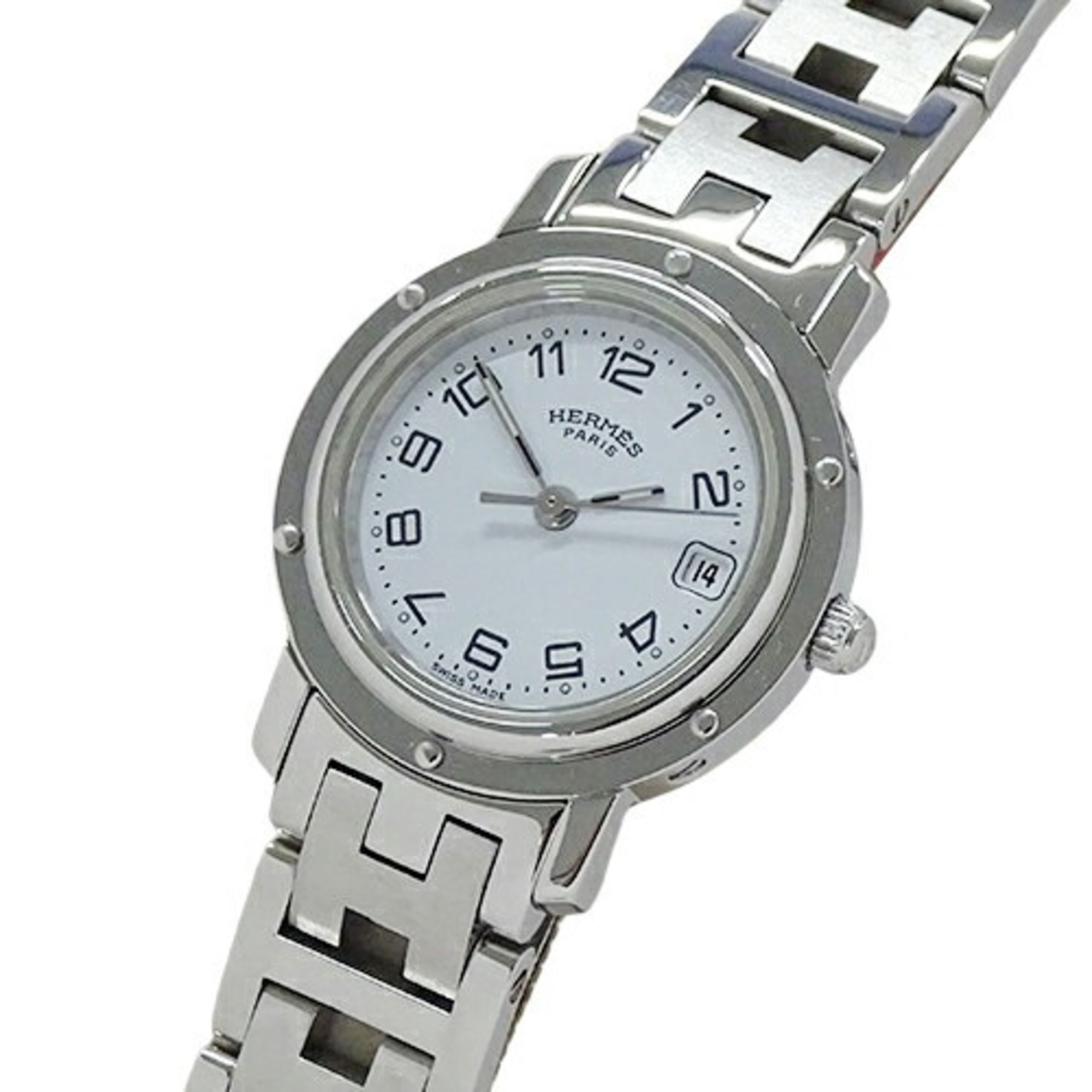 Hermes watch stainless discount steel