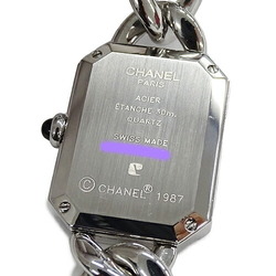 CHANEL Watch Ladies Premiere Quartz Stainless Steel SS H0452 L Size Chain Silver Polished