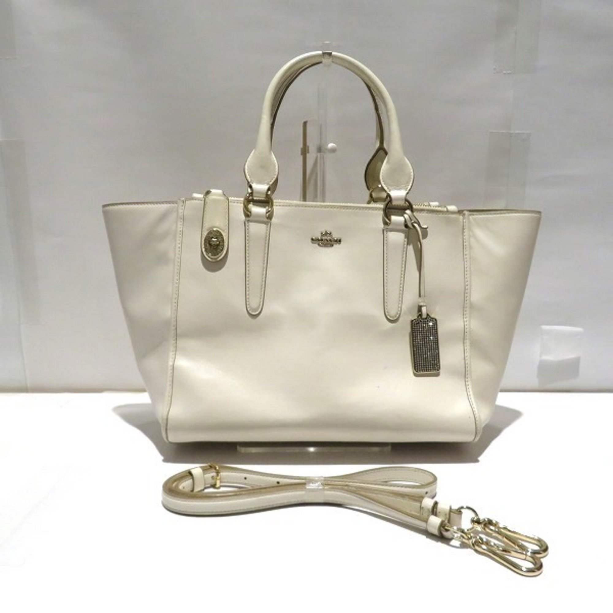 Coach Pave Crosby Carryall 36585 Bag Handbag Shoulder Ladies