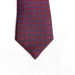 Hermes Red All Over Pattern Silk Brand Accessories Necktie Men's