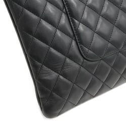 CHANEL Cambon Line Coco Mark Flat Tote Bag Soft Calf Black White A28126