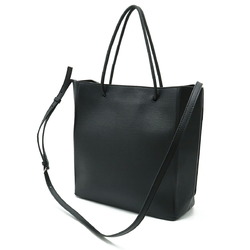 BALENCIAGA Bag Tote Shoulder Leather Black White 568813