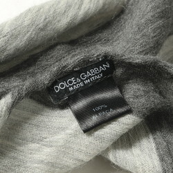 DOLCE&GABBANA Dolce & Gabbana Striped Alpaca Wool Stole Muffler Gray Made in Italy