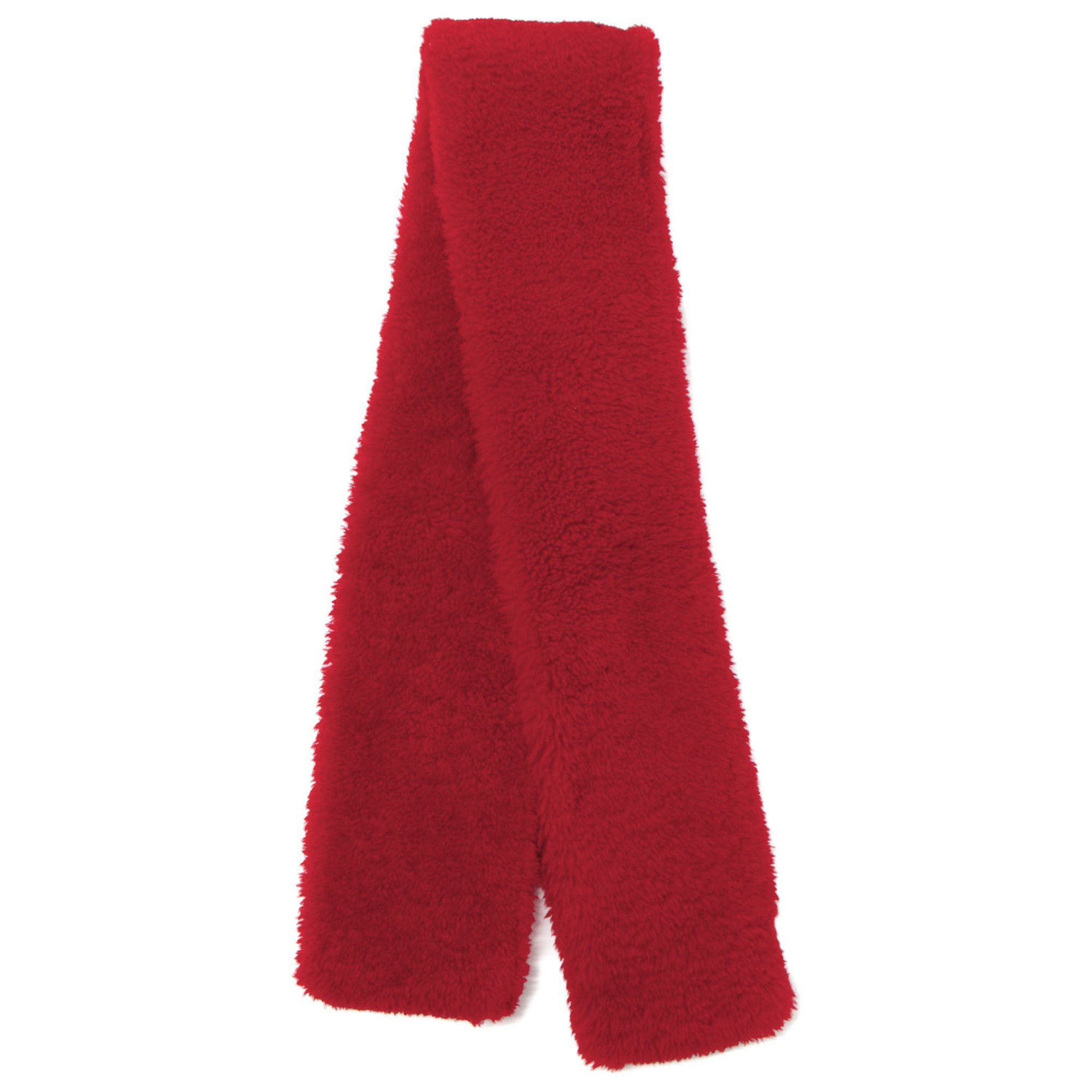 BOTTEGA VENETA Muffler Stole Red Fur Lamb Sheep Shearling Scarf 22 Fall/Winter Elegant