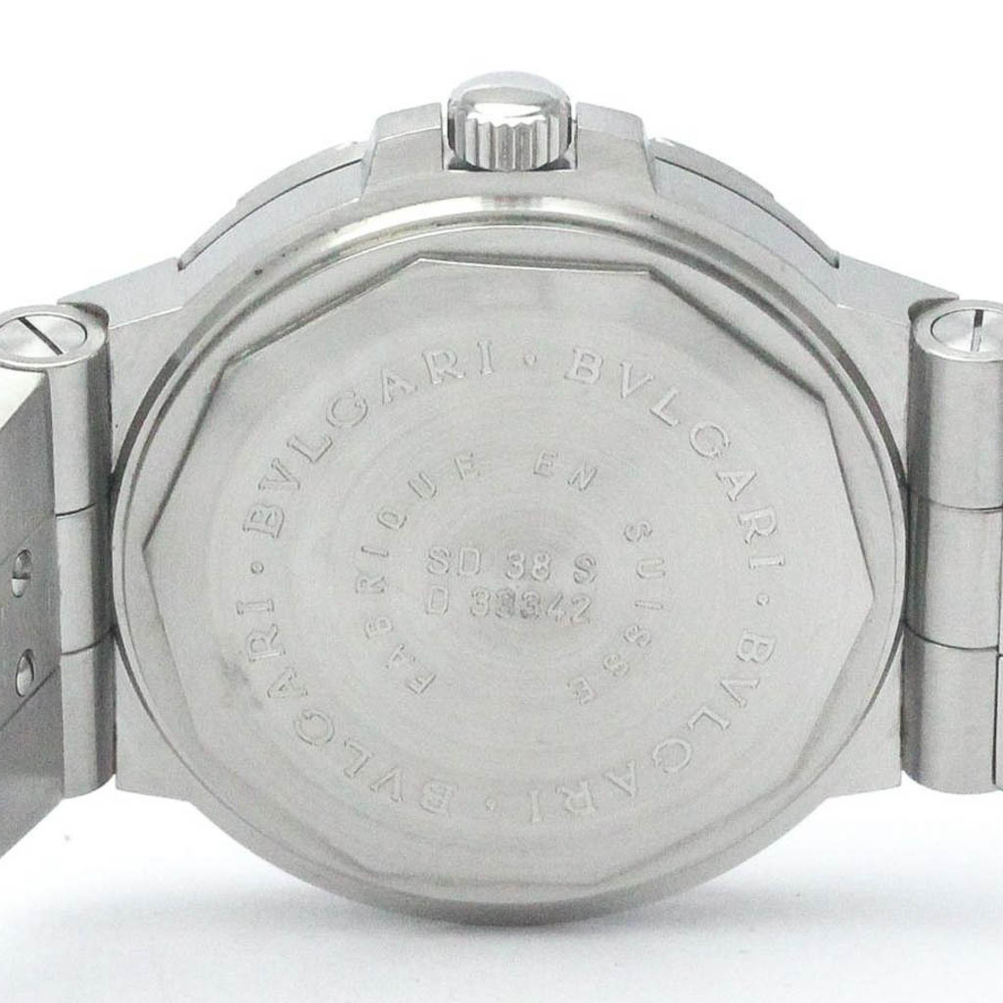 Polished BVLGARI Diagono Scuba Steel Automatic Mens Watch SD38S BF562264