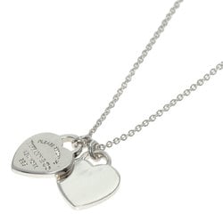 Tiffany Double Heart Necklace Silver Women's TIFFANY&Co.
