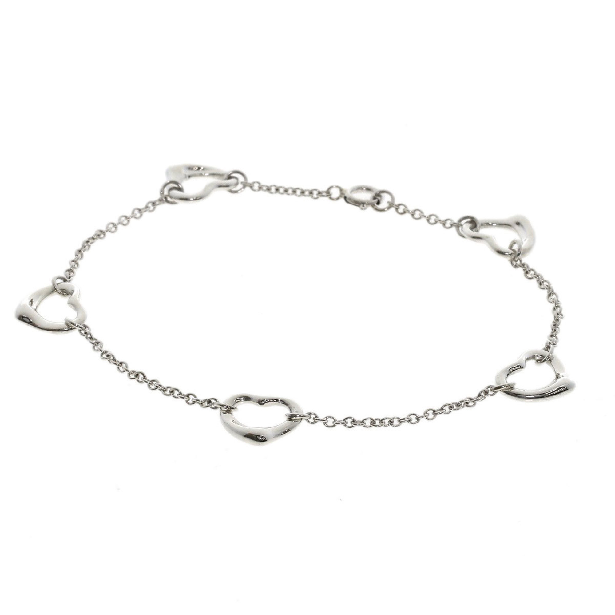 Tiffany 5P Open Heart Bracelet Silver Women's TIFFANY&Co.