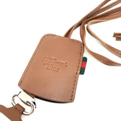 GUCCI Gucci Quartz Watch Square Crochette Bag Charm 130.5 Brown White Dial Stainless Steel Leather IT4YAOHHOAW0