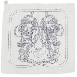 HERMES Muffler/Scarf Embroidery Lace Print Pattern Silk Carre 70 Brides de Gala White Black BLAN NOIRFREE