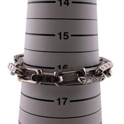 LOUIS VUITTON M64223 Bracelet Chain Monogram Silver Men Women