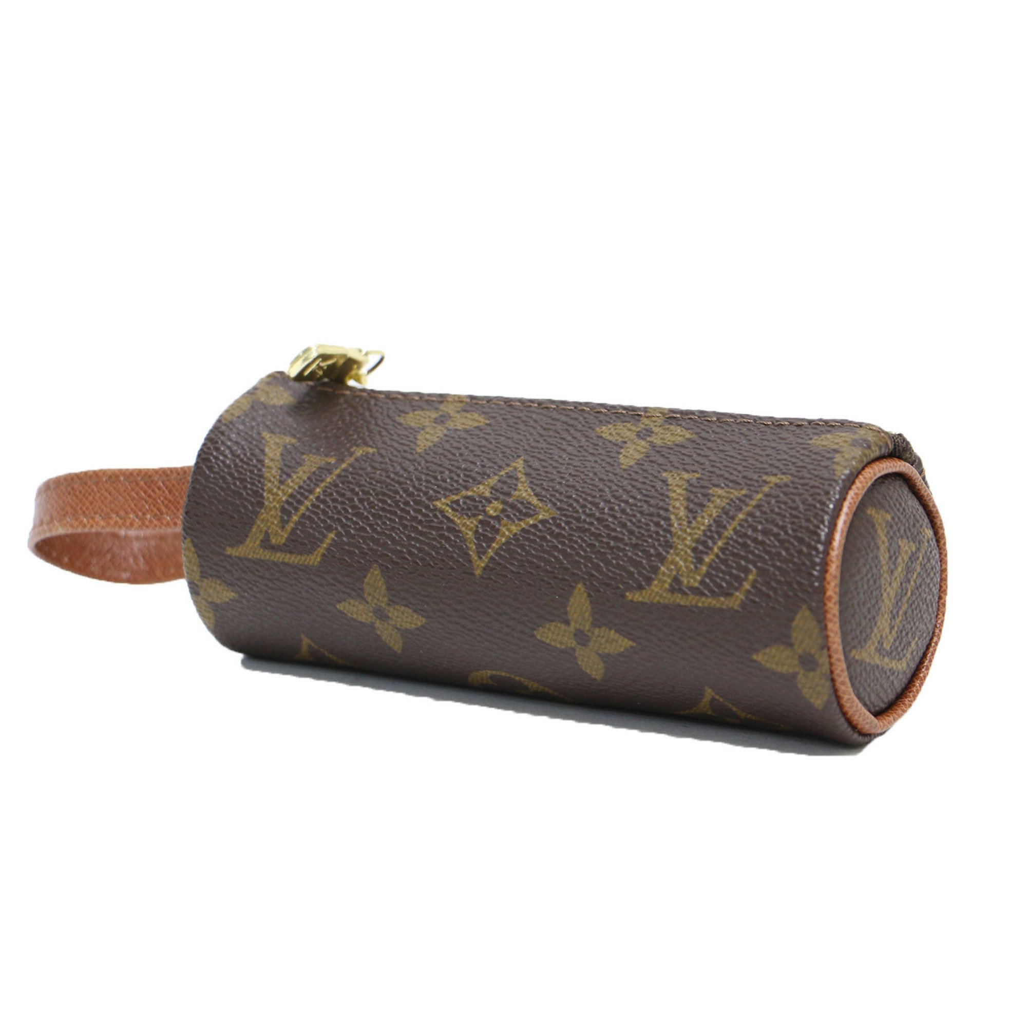 LOUIS VUITTON Louis Vuitton Pouch Brown Monogram Golf Ball Bag Etuit 3 Bardoux Vintage M58249 Accessory Case