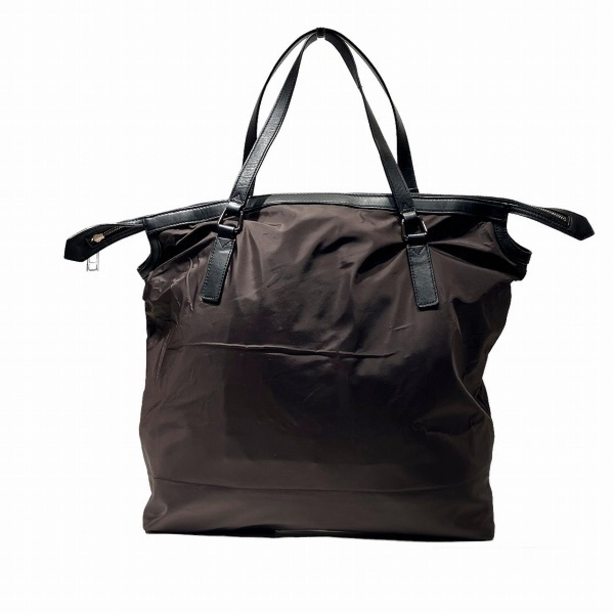 Burberry Nova Check Nylon x Leather Bag Tote Ladies