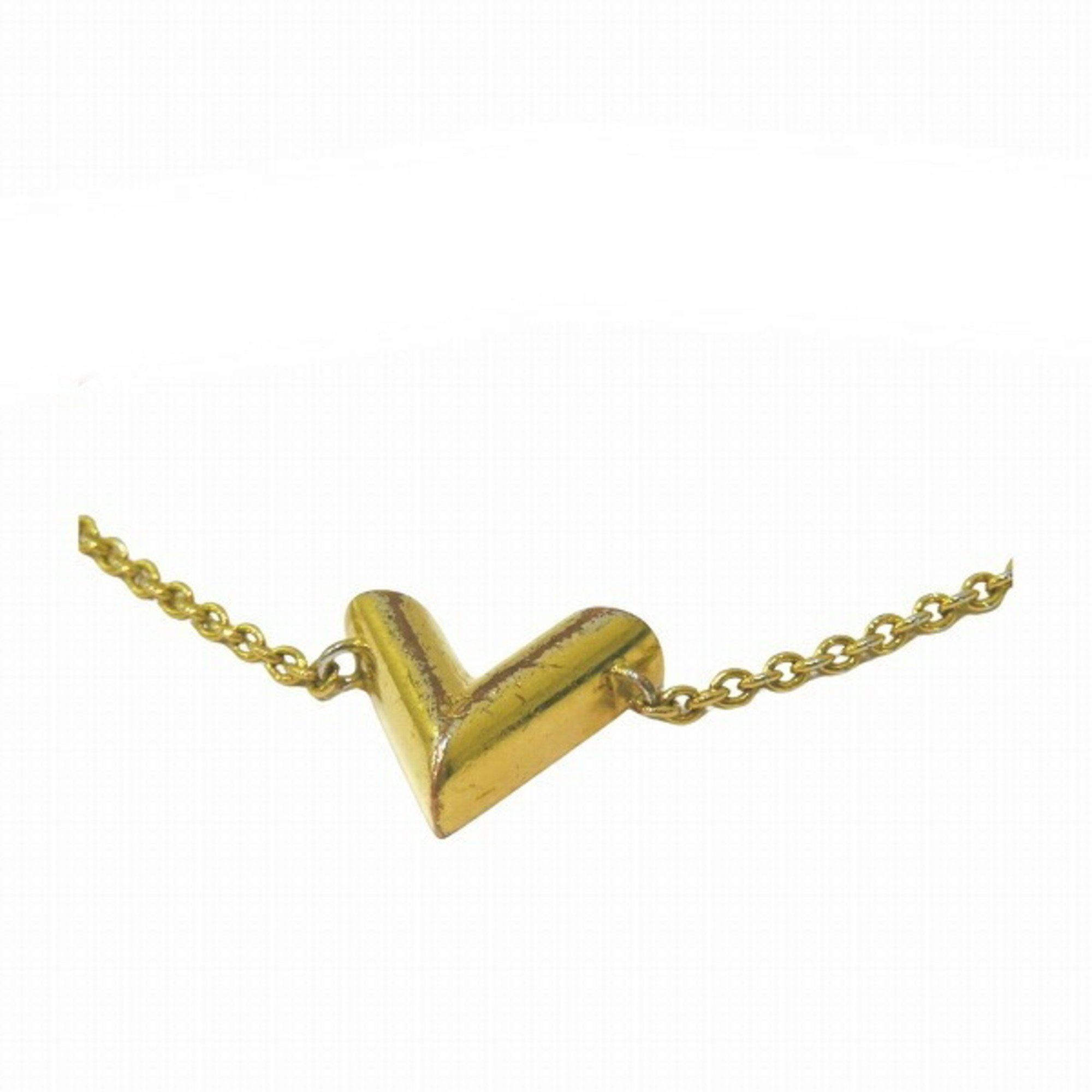 Louis Vuitton Bracelet Essential V M61084 Gold Brand Accessories Women's