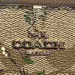 Coach COACH C4456 Flower Motif Round Zipper Wallet Long Women's