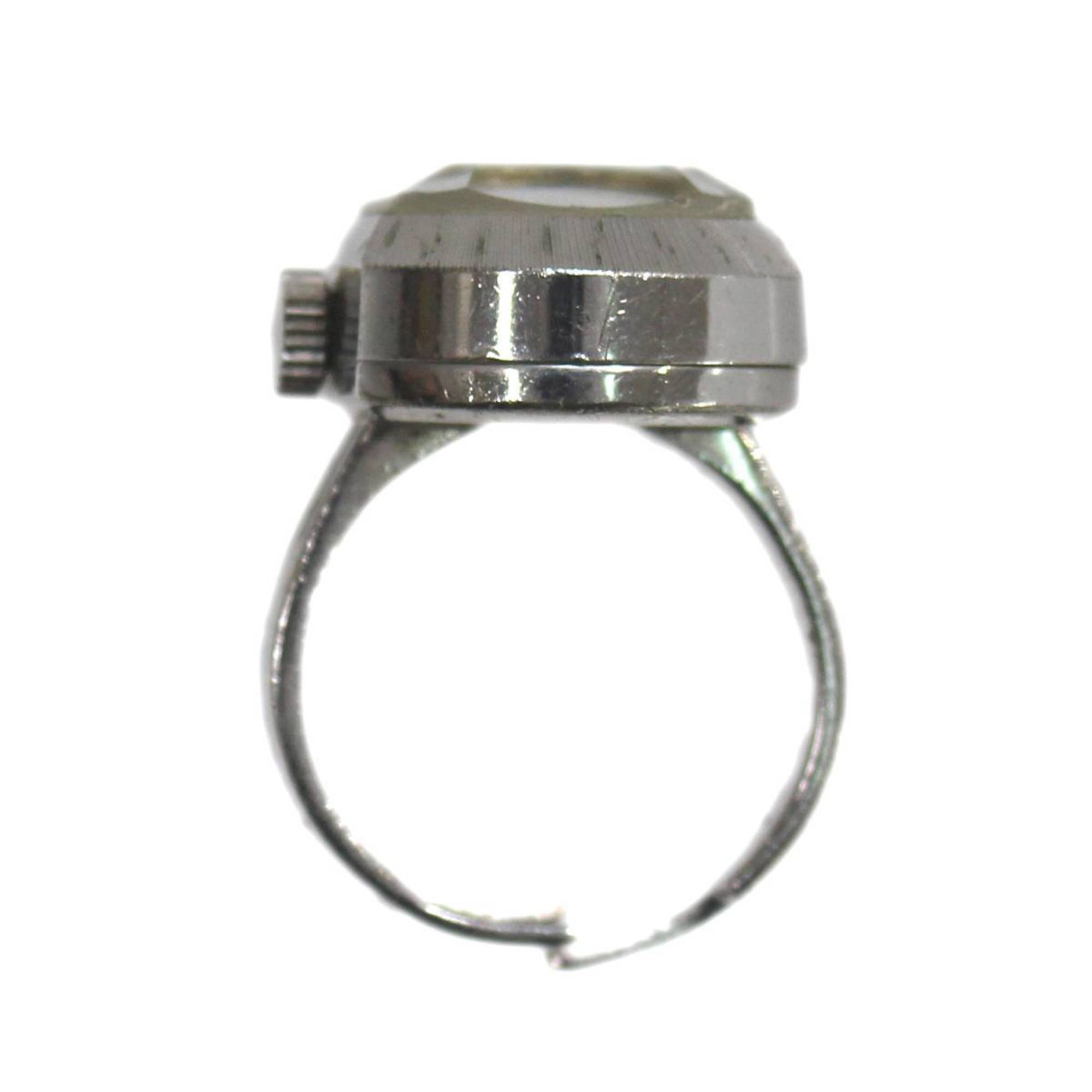 SEIKO Ring Watch 17 Jewels Manual Winding AWGP Silver x Blue 11-7750