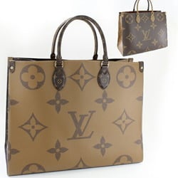Louis Vuitton Bag On the Go GM Giant Monogram Reverse Tote Shoulder Handbag M45320 Men's Women's T4565