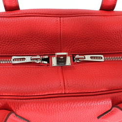 Hermes Bag Victoria 35 Red Rouge Coup Taurillon Clemence Handbag Shoulder Boston HERMES Leather Men's Women's Tote TK1883