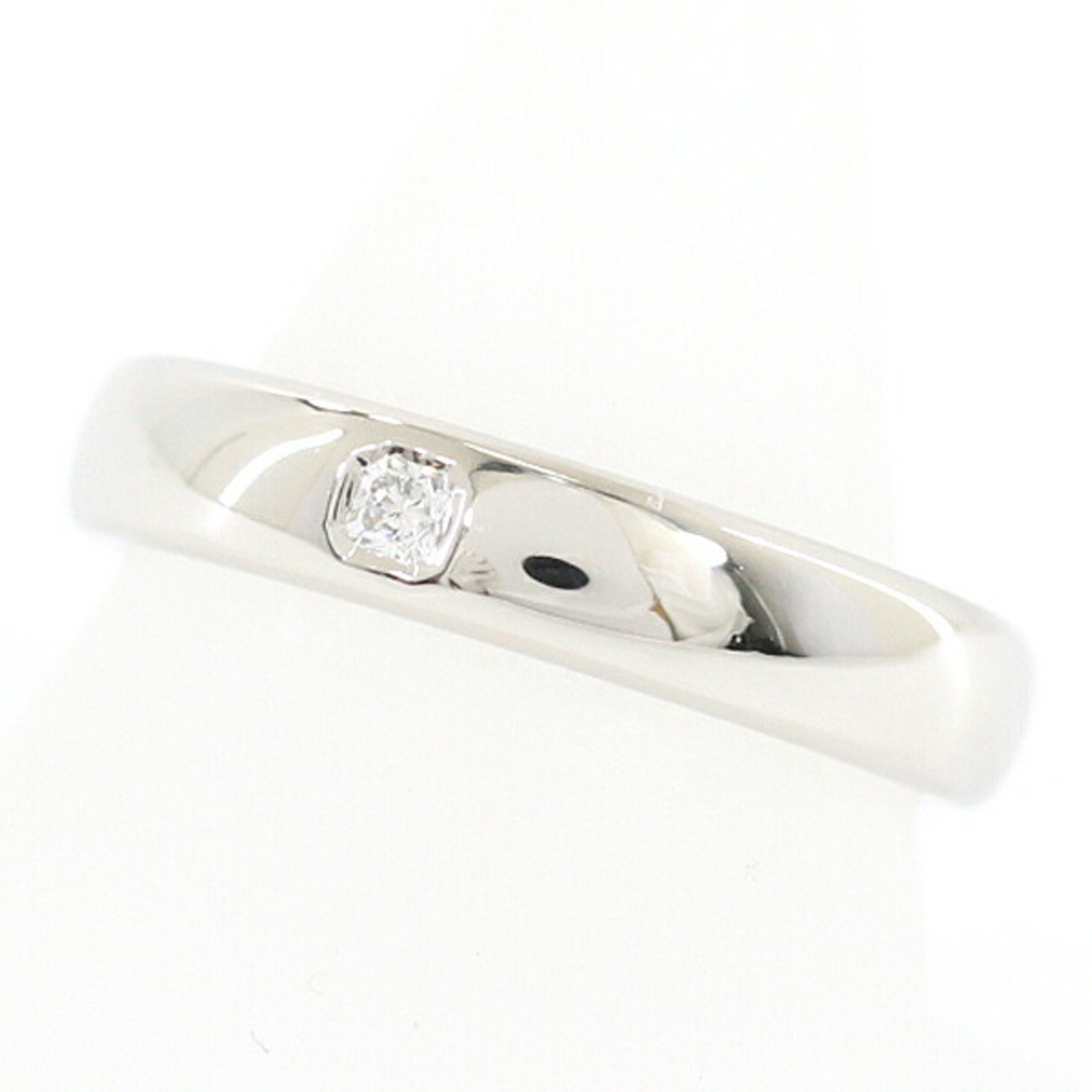 Tiffany Ring Forever Wedding Band 1P Diamond PT 950 Platinum #11.5 No. 11.5 4mm TIFFANY & Co. Women's Men's T4176