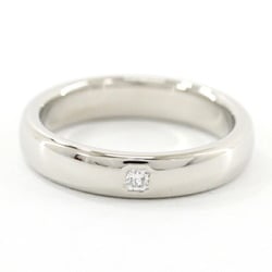 Tiffany Ring Forever Wedding Band 1P Diamond PT 950 Platinum #11.5 No. 11.5 4mm TIFFANY & Co. Women's Men's T4176