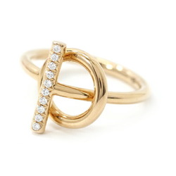 Hermes Echape PM Ring Diamond K18 PG RG Pink Gold 750 Rose HERMES #50 No. 10 Women's Toggle Clasp Fashion T4629-ys