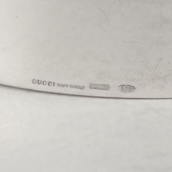 GUCCI Gucci G Logo Silver Bangle Bracelet 925 Jewelry Cutout Made in Italy High Accessories