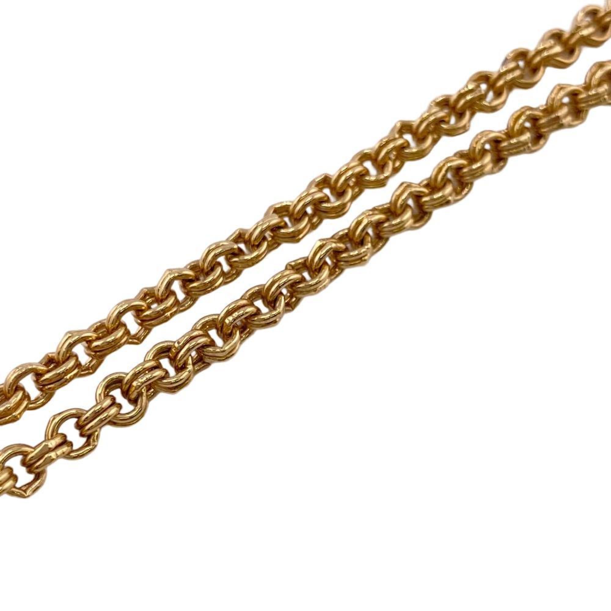 Christian Dior CD Logo Necklace Gold Women's