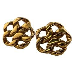 CHANEL 23 Coco Mark Earrings Gold Ladies