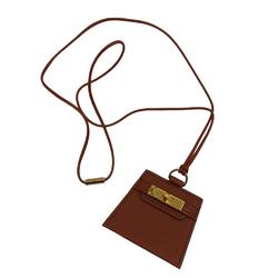 HERMES Montpetit Kelly Necklace Brown Women's