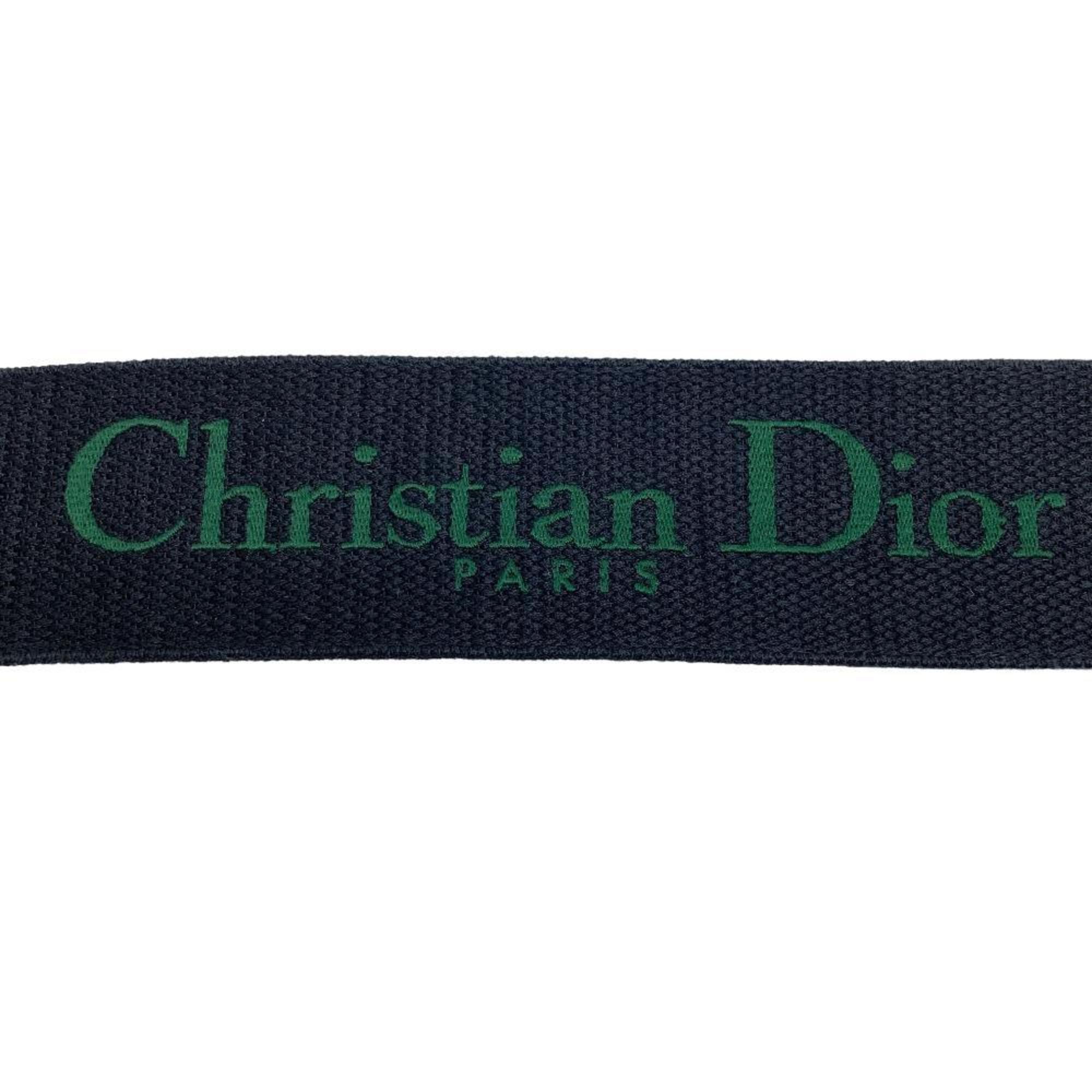 Christian Dior Embroidered Shoulder Strap Green Men's Women's