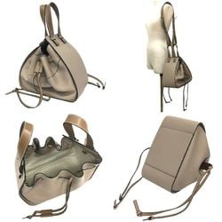 LOEWE Compact Drawstring Handbag Crossbody HAMMOCK Hammock Shoulder Bag Greige Women's aq9269