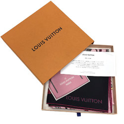 Louis Vuitton LOUIS VUITTON Carre All The Straps M76653 Scarf Muffler 100% Silk Rose Pink aq4988